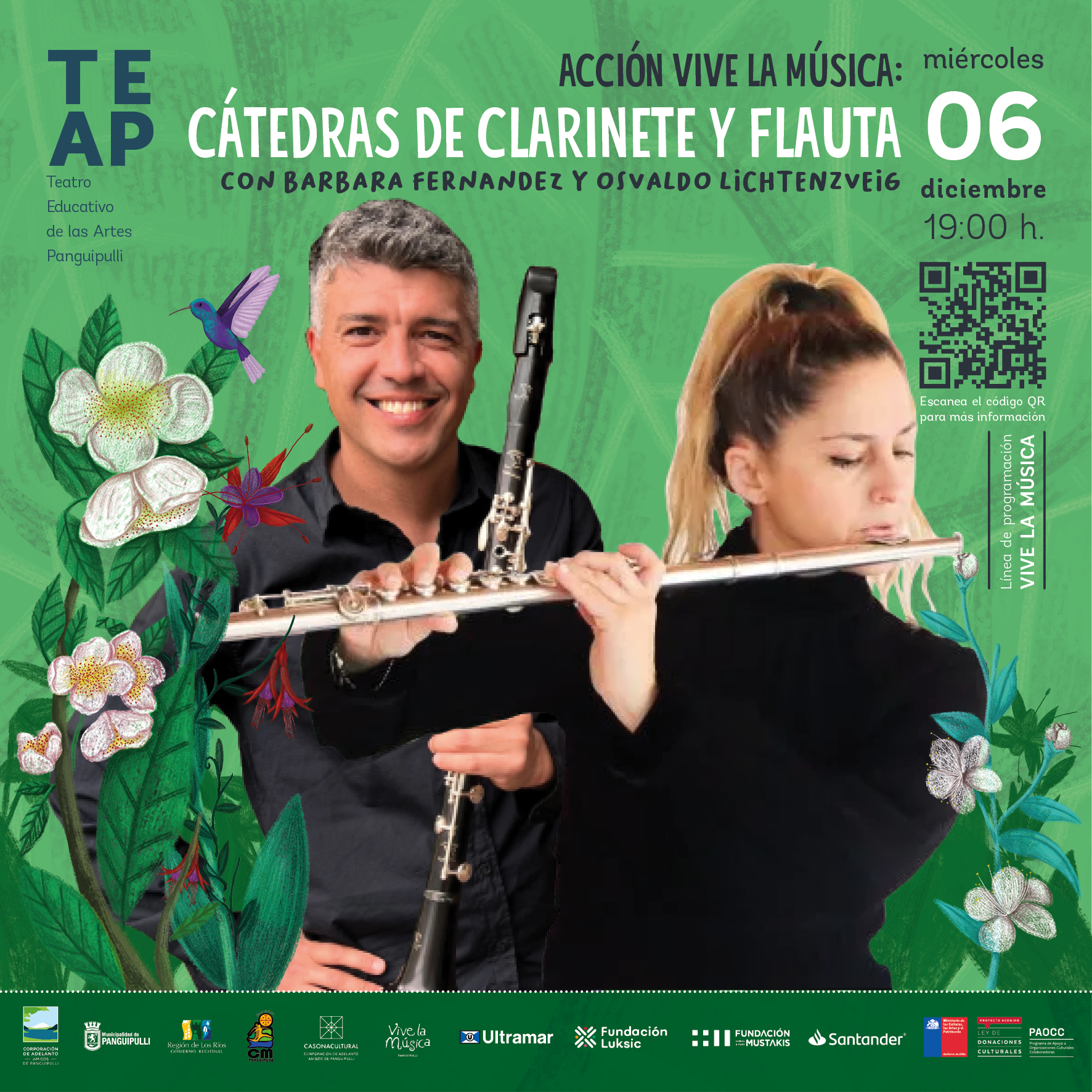 Cátedras de Clarinete y Flauta